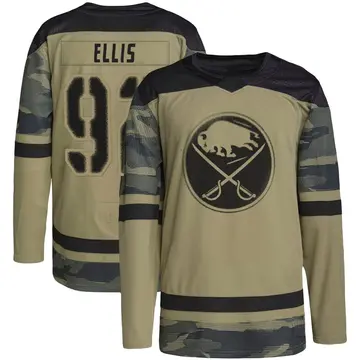 Men's Colten Ellis Buffalo Sabres ＃92 Authentic Camo Military Appreciation Practice Jersey