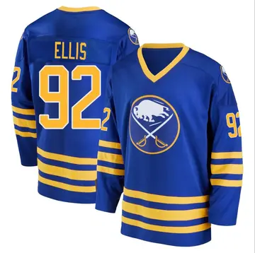 Men's Colten Ellis Buffalo Sabres ＃92 Breakaway Royal Premier Heritage Jersey