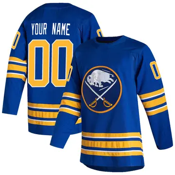Men's Custom Buffalo Sabres ＃00 Authentic Royal 2020/21 Home Jersey