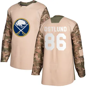 Men's Noah Ostlund Buffalo Sabres ＃86 Authentic Camo Veterans Day Practice Jersey