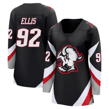 Women's Colten Ellis Buffalo Sabres ＃92 Breakaway Black Alternate Jersey