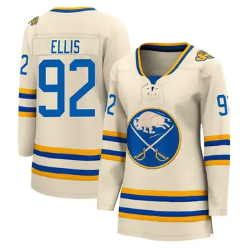 Women's Colten Ellis Buffalo Sabres ＃92 Breakaway Cream 2022 Heritage Classic Jersey
