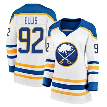Women's Colten Ellis Buffalo Sabres ＃92 Breakaway White Away Premier Jersey