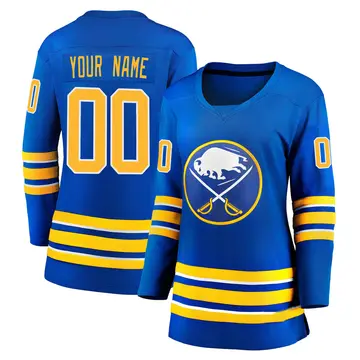 Women's Custom Buffalo Sabres ＃00 Breakaway Royal 2020/21 Home Jersey