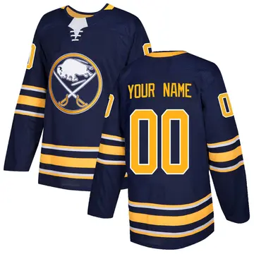 Youth Custom Buffalo Sabres ＃00 Authentic Navy Home Jersey