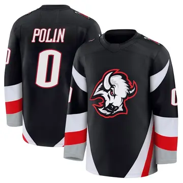 Youth Jason Polin Buffalo Sabres ＃0 Premium Black Alternate Jersey