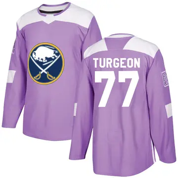 Youth Pierre Turgeon Buffalo Sabres ＃77 Authentic Purple Fights Cancer Practice Jersey