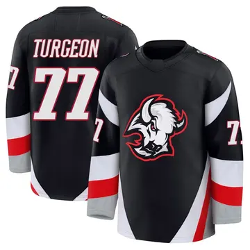 Youth Pierre Turgeon Buffalo Sabres ＃77 Premium Black Alternate Jersey